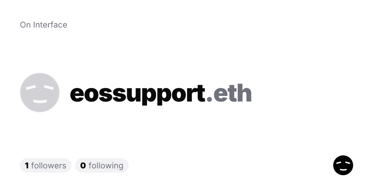 Eos Support Free eossupport.eth | Interface